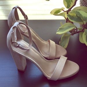 JustFab “Ives” U.S. 7.5 Nude Strappy Heel